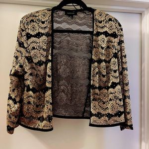 Black and gold lace jacket